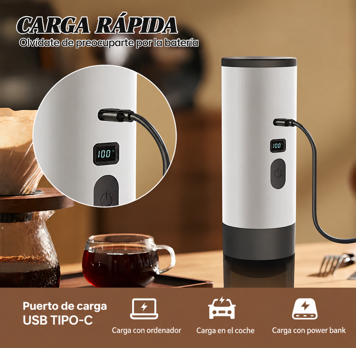 Cafetera Portátil Premium Inteligente 3 en 1® - Portable Coffee